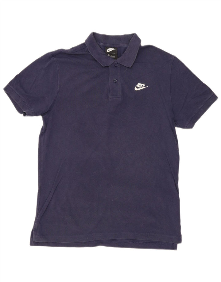 Nike Herren-Poloshirt, mittelgroß, marineblau, Baumwolle