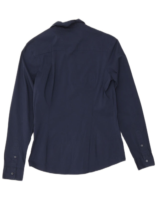 Benetton Mädchen-Hemd, 11–12 Jahre, 2XL, Marineblau, Baumwolle