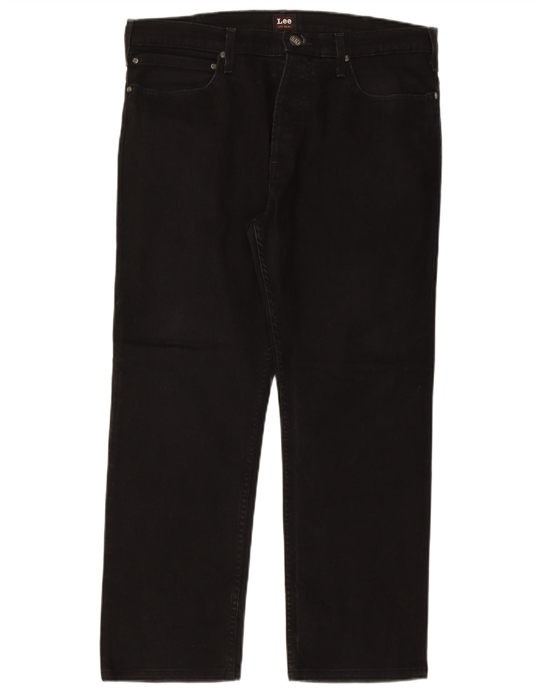 LEE Herren Macky Straight Jeans W36 L27 Schwarze Baumwolle