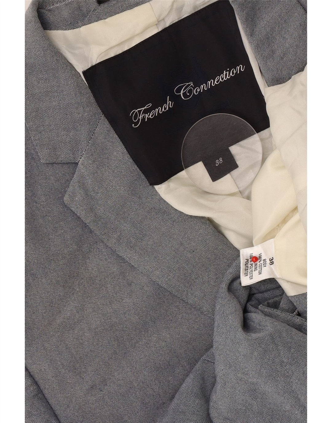 French Connection Herren-Blazer mit 2 Knöpfen, UK 38, Mittelgrau, Polyester