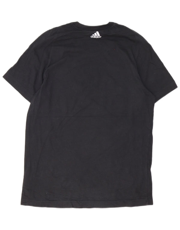 Adidas Herren Grafik T-Shirt Top Medium Schwarz Baumwolle