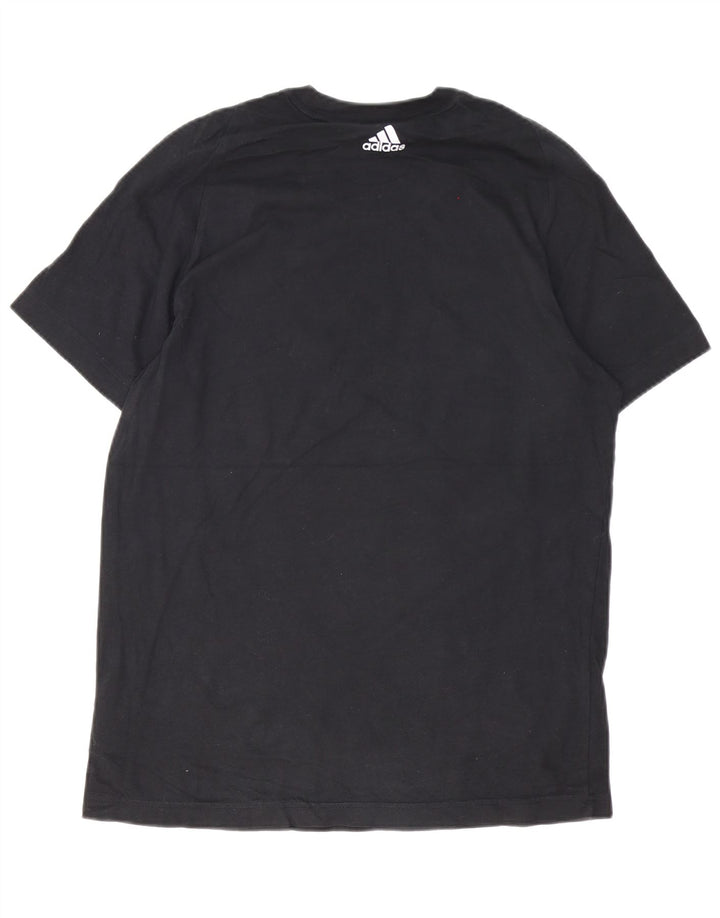 Adidas Herren Grafik T-Shirt Top Medium Schwarz Baumwolle