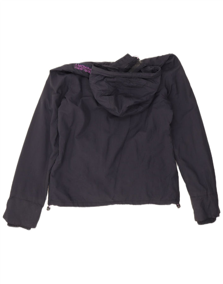 Superdry Damen Graphic Windjacke UK 14 Mittel Marineblau
