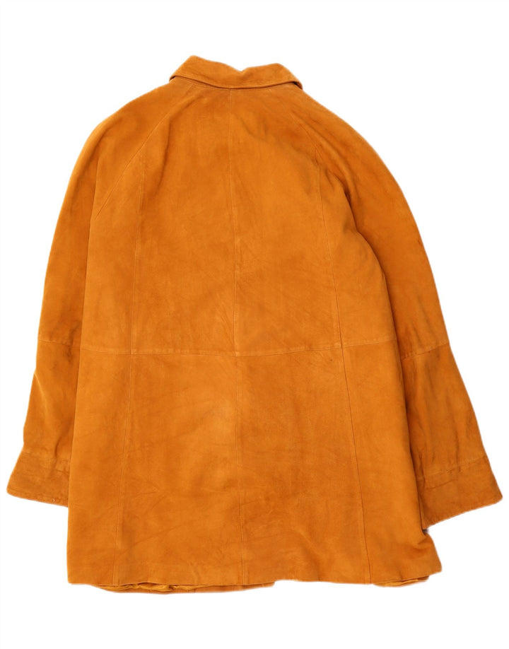 Gallotti Damen Wildledermantel EU 46 XL Beige Leder