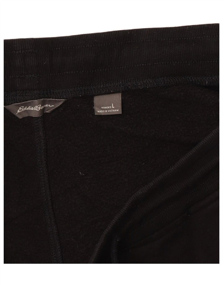 EDDIE BAUER Damen Trainingshose Jogger UK 16 Large Schwarz