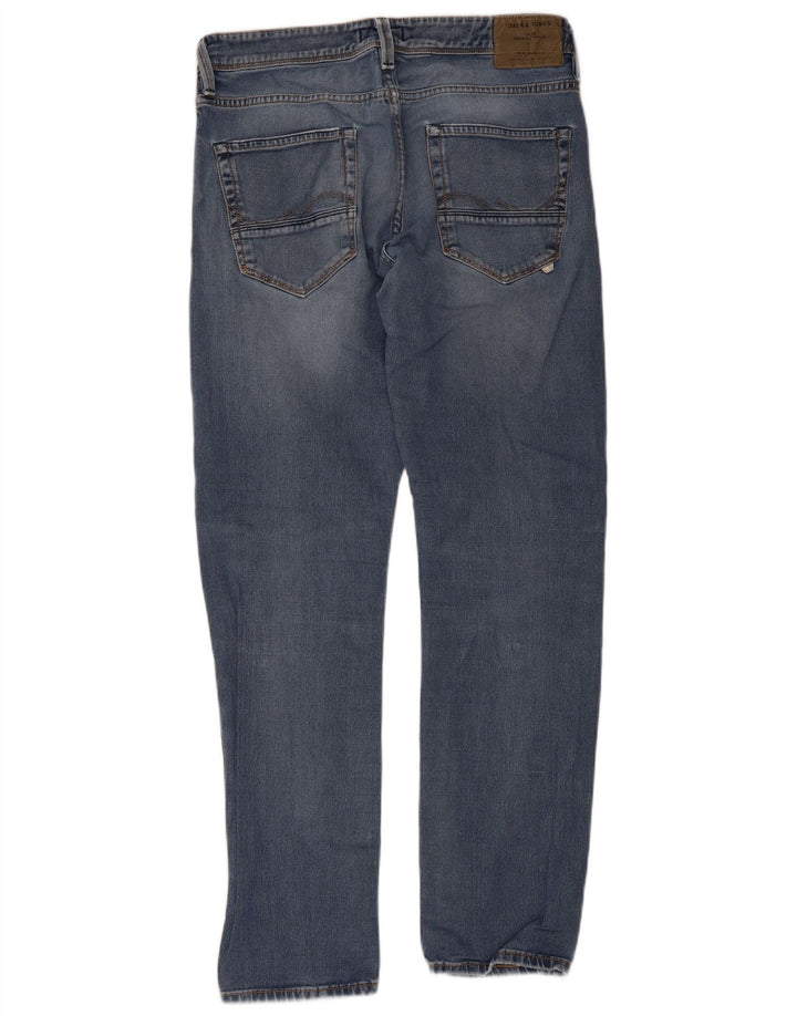 Jack & Jones Herren Straight Jeans W33 L32 Blaue Baumwolle