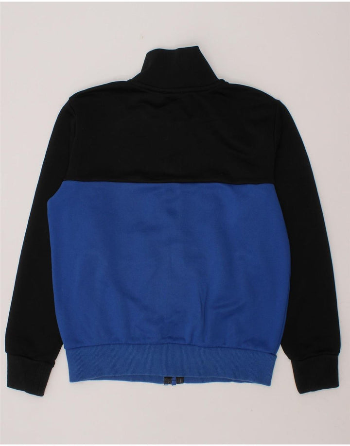 BENETTON Boys Tracksuit Top Jacket 7-8 Years Medium Blue Colourblock Vintage Benetton and Second-Hand Benetton from Messina Hembry 