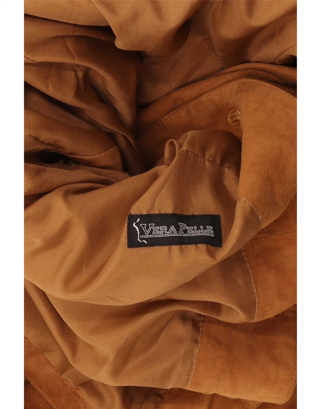 Vintage Damen Wildlederjacke UK 14 Medium Beige Leder