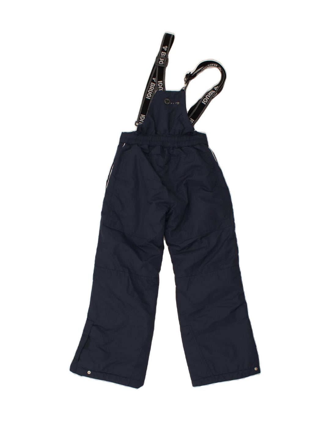 BRUGI Boys Graphic Dungarees Ski Trousers 7-8 Years  Navy Blue Polyester Vintage Brugi and Second-Hand Brugi from Messina Hembry 