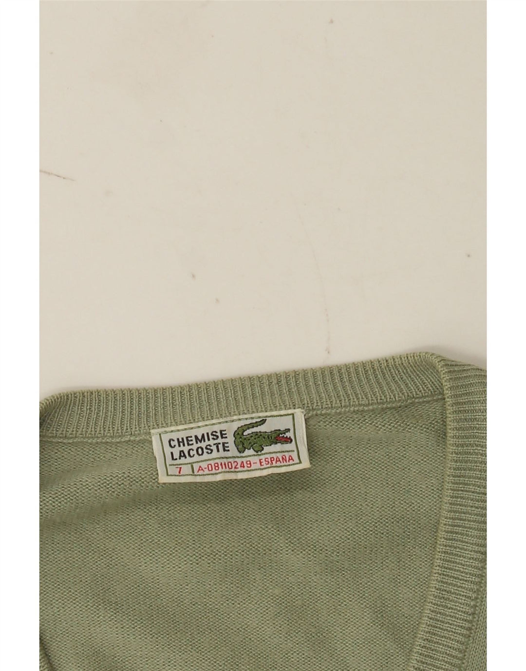 Lacoste Herren-Pullover mit V-Ausschnitt, Größe 7 2XL, Grün