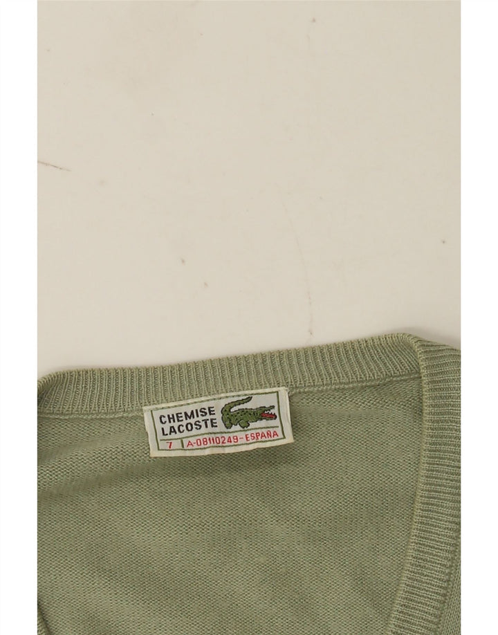 Lacoste Herren-Pullover mit V-Ausschnitt, Größe 7 2XL, Grün