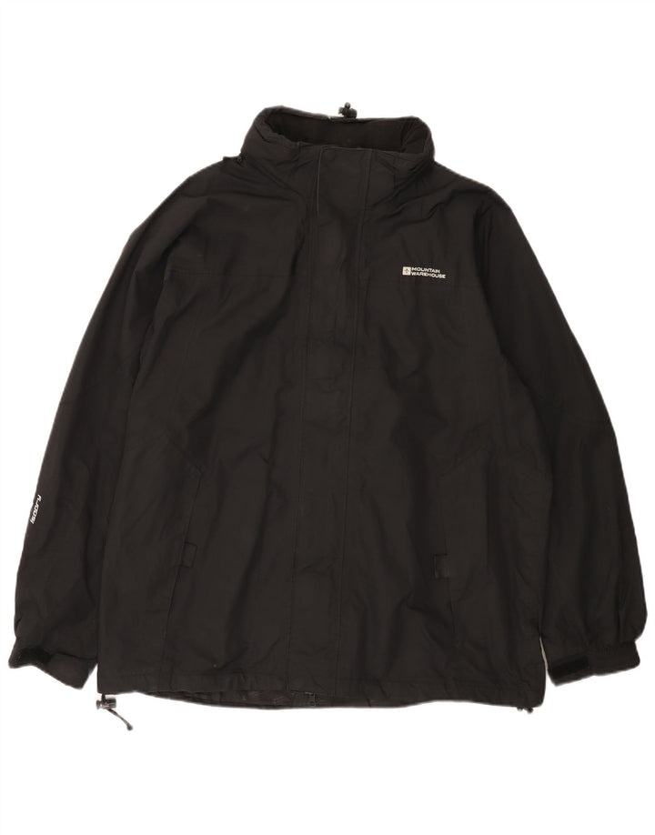 Mountain Warehouse Herren-Regenjacke mit Kapuze, UK 38, Mittelschwarzes Nylon