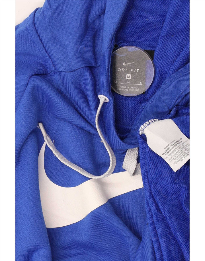 Nike Herren Dri Fit Graphic Hoodie Pullover Mittelblaues Polyester