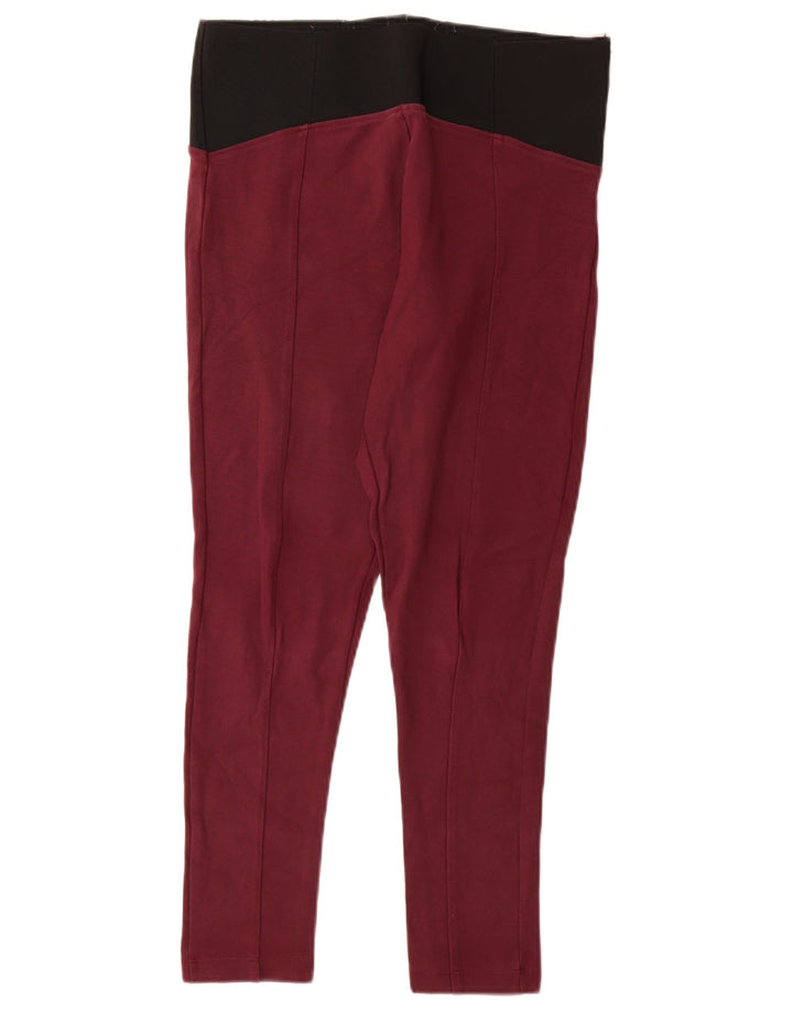 Marks & Spencer Damen-Leggings UK 12 Mittelbordeauxfarbene Viskose