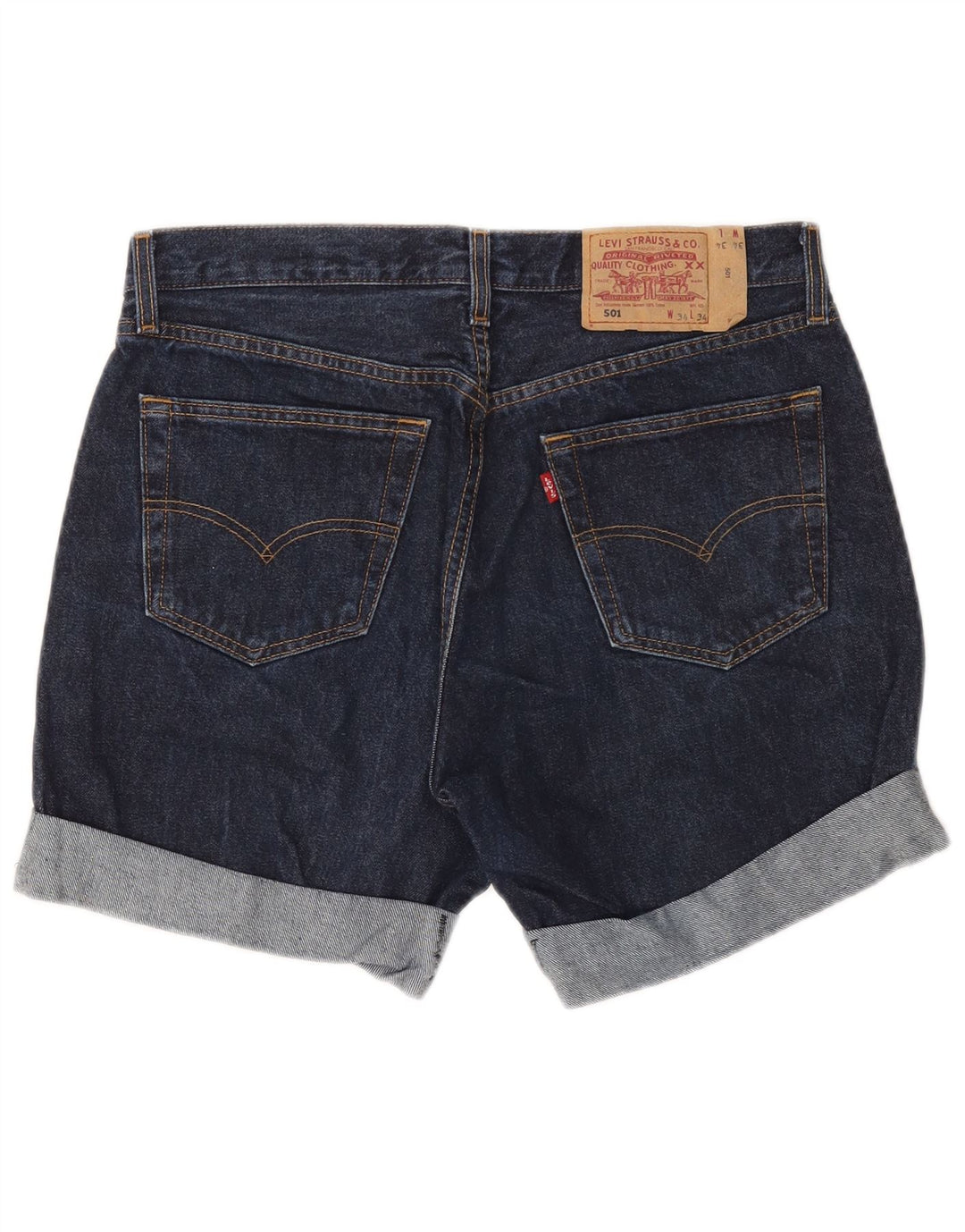 Levi's Herren 501 Denim Shorts W34 Large Marineblau