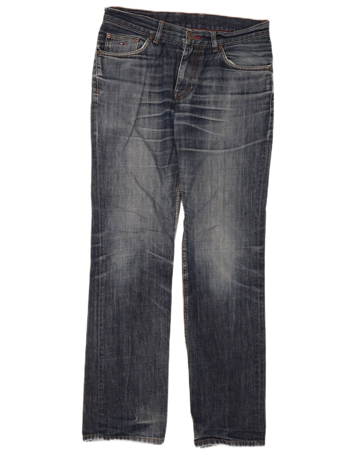 Tommy Hilfiger Herren Straight Jeans W32 L34 Blaue Baumwolle