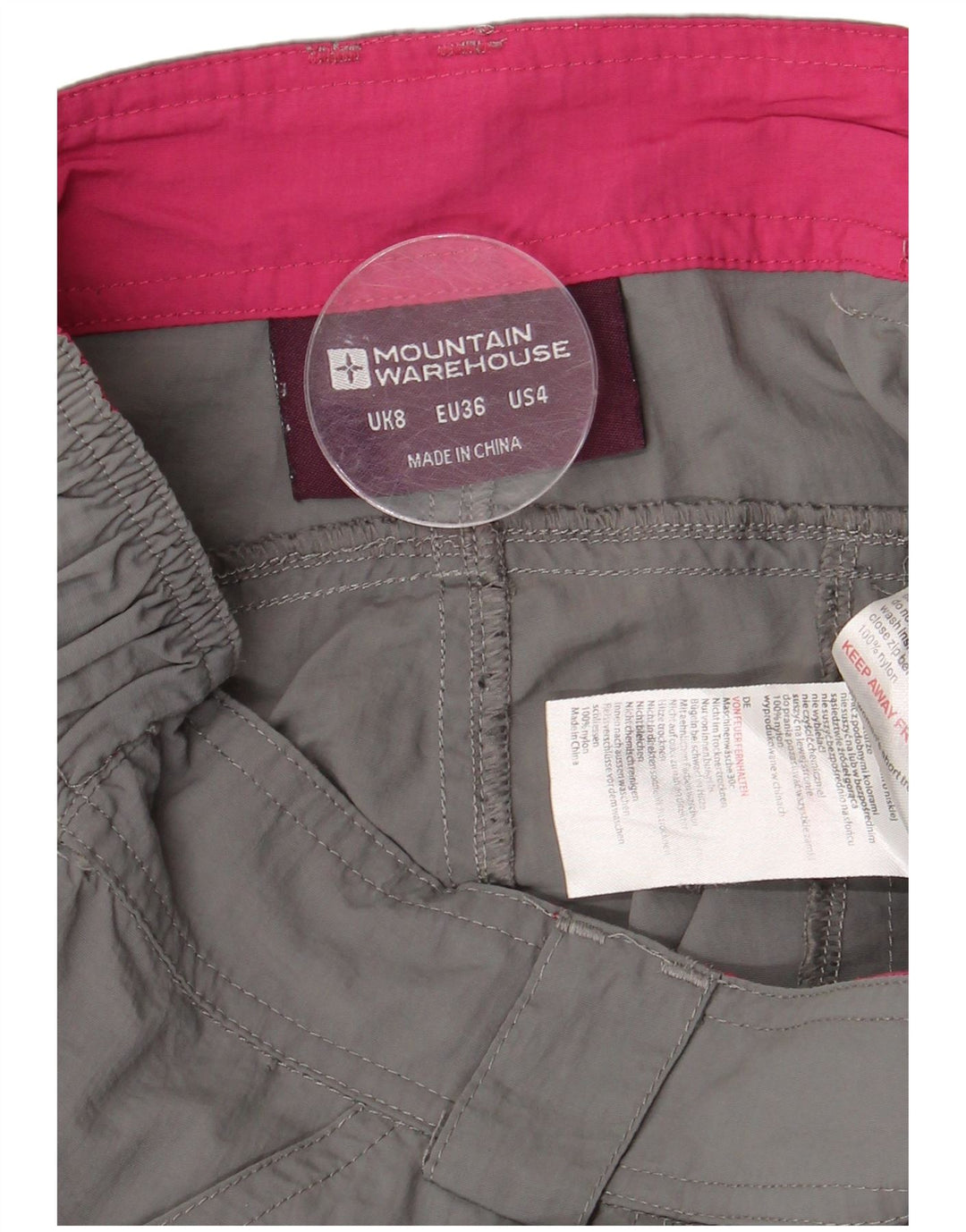 MOUNTAIN WAREHOUSE Damen Gerade Cargohose UK 8 Small W30 L28 Grau
