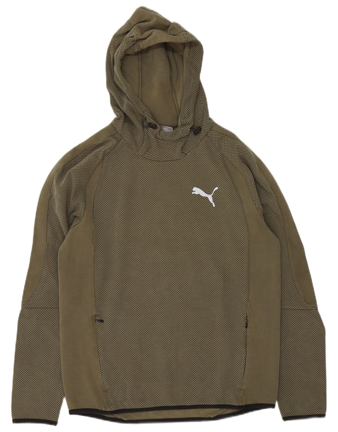 Puma Herren Kapuzenpullover aus Baumwolle in mittlerer Khaki-Optik