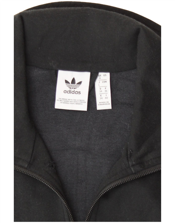 Adidas Damen Trainingsanzug Top Jacke UK 8 Small Schwarz Polyester