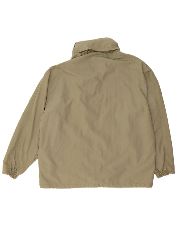 DIADORA Herren-Regenjacke mit Kapuze, lockere Passform, UK 38, mittleres Khaki, Polyamid
