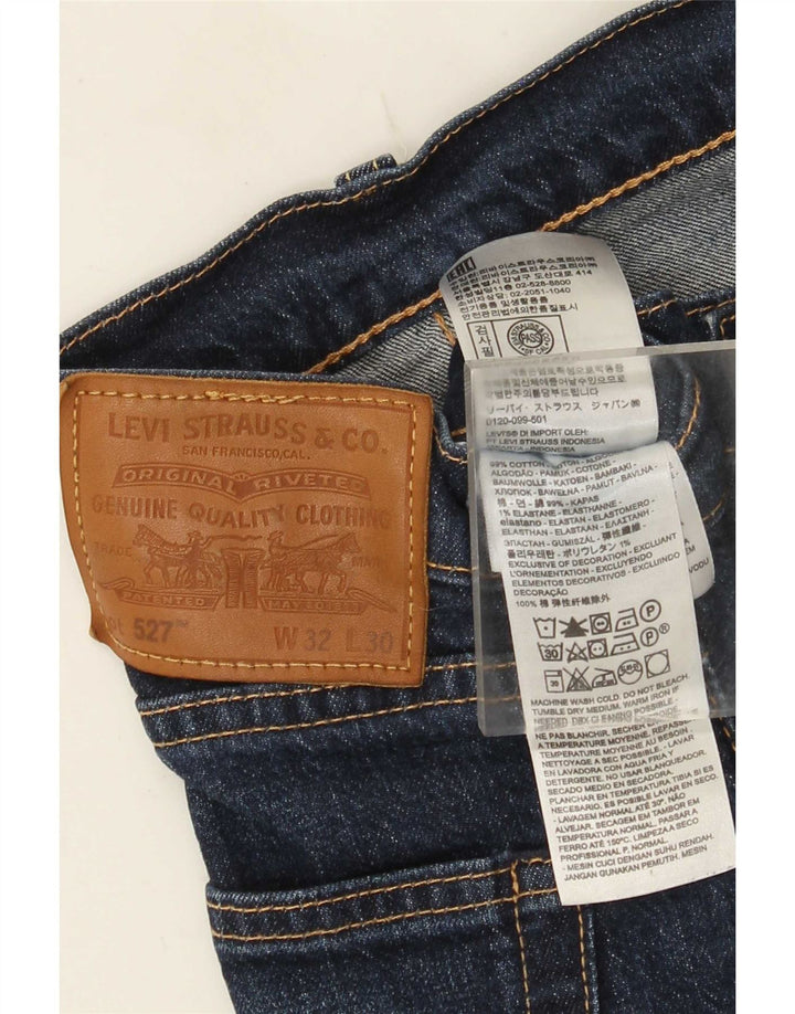 Levi's Herren 527 Bootcut Jeans W32 L30 Marineblau Baumwolle