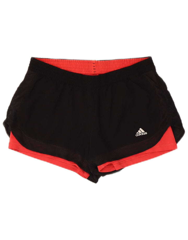ADIDAS Damen Climalite Sport Shorts UK 12/14 Medium Schwarz Polyester