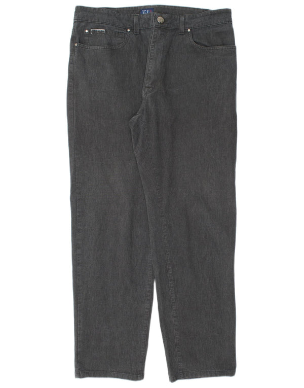 Trussardi Herren Tapered Freizeithose IT 54 2XL W38 L30 Graue Baumwolle