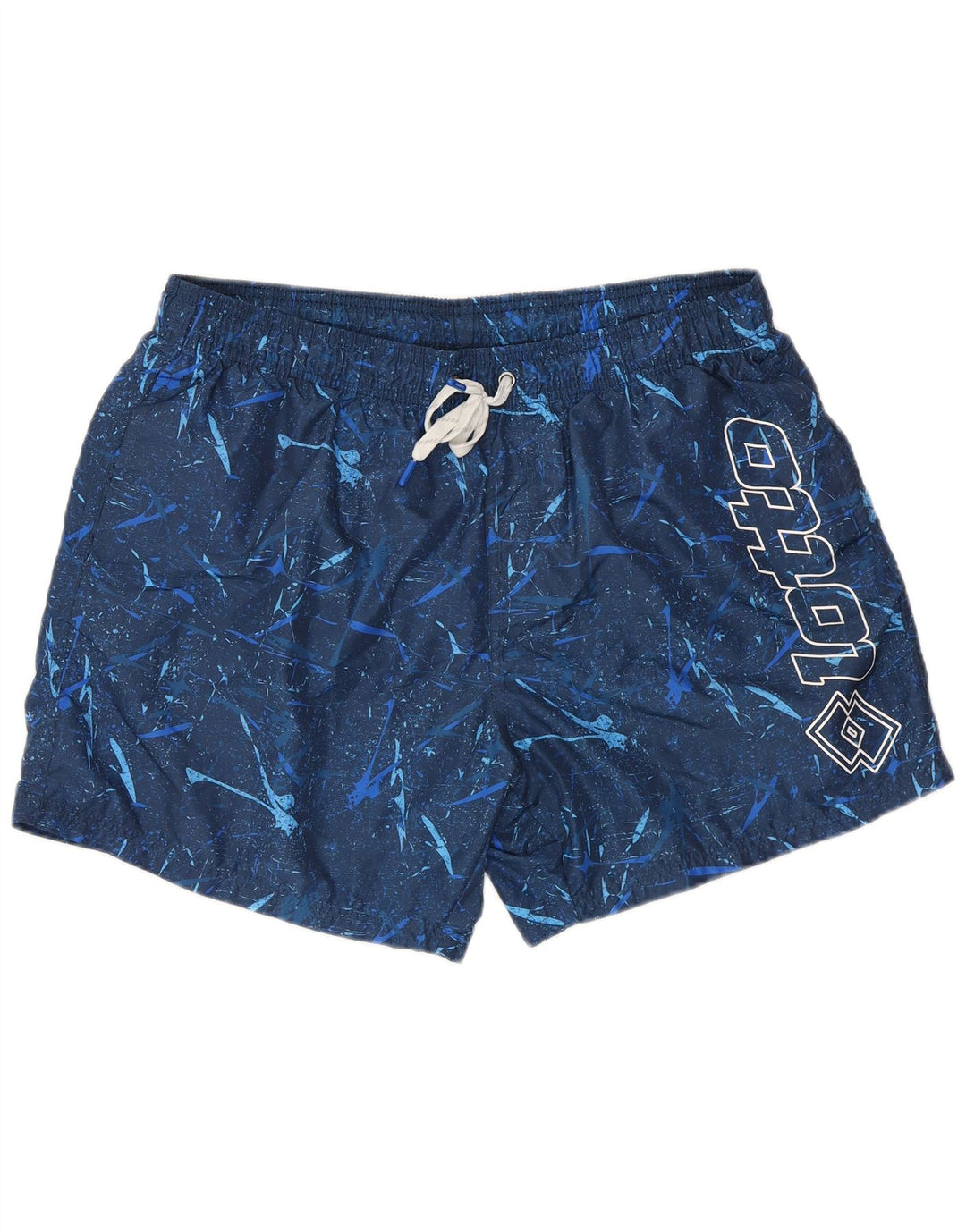 Lotto Herren-Badeshorts mit Grafik, 2XL, Marineblau, geometrisch, Polyester