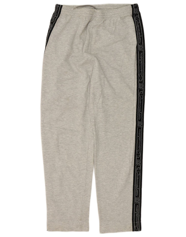 Champion Mens Graphic Tracksuit Trousers Large Grey Colourblock Cotton