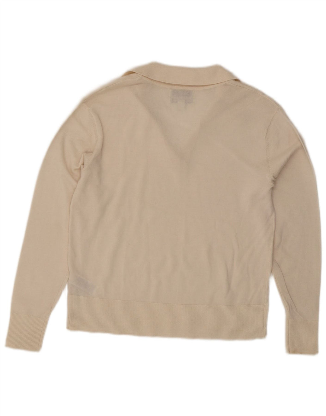Marks & Spencer Damen-Pullover mit Polokragen, Gr. 12, Mittel, gebrochenes Weiß
