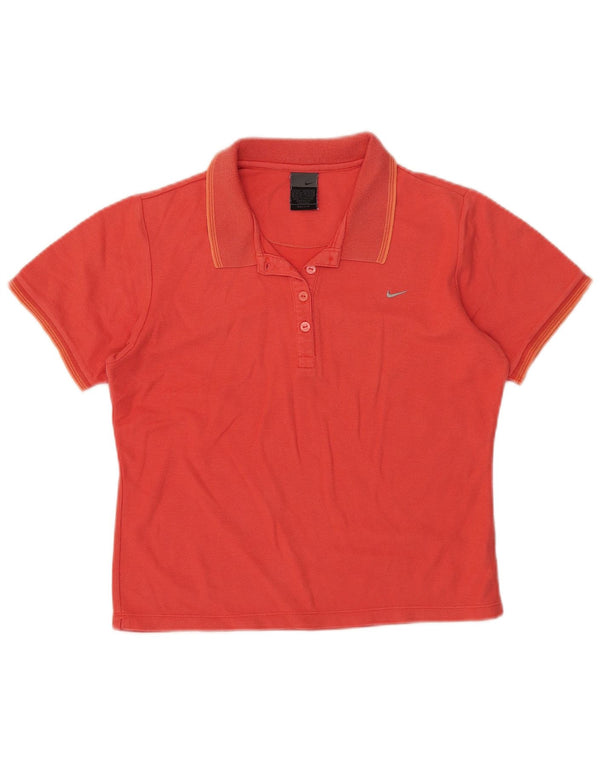 Nike Damen Poloshirt UK 10/12 Medium Rot