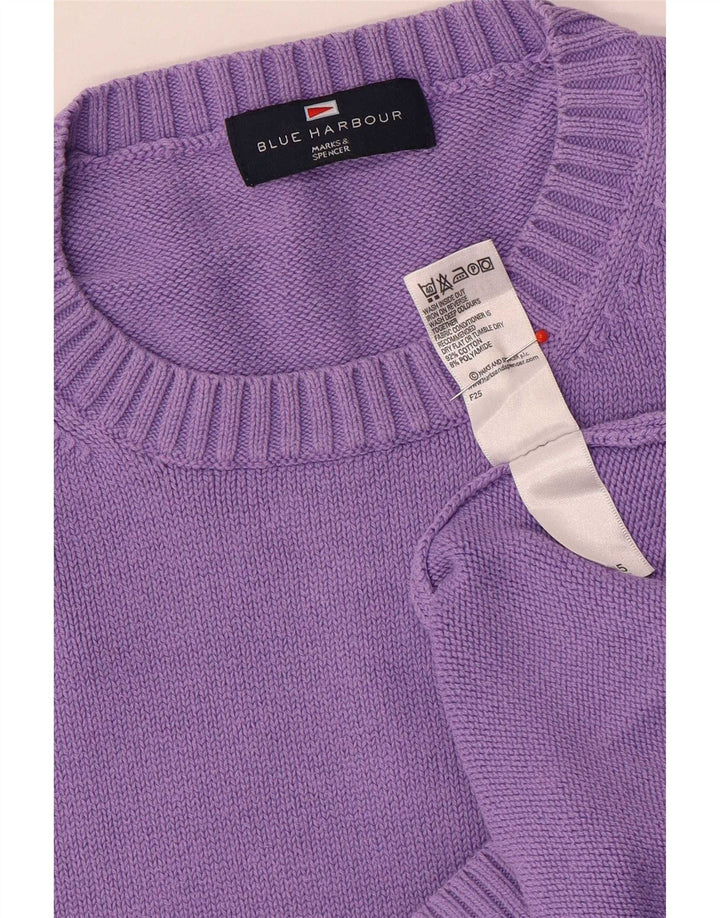 Marks & Spencer Herren-Pullover „Harbor“ mit Rundhalsausschnitt, Blau, Größe L, Lila
