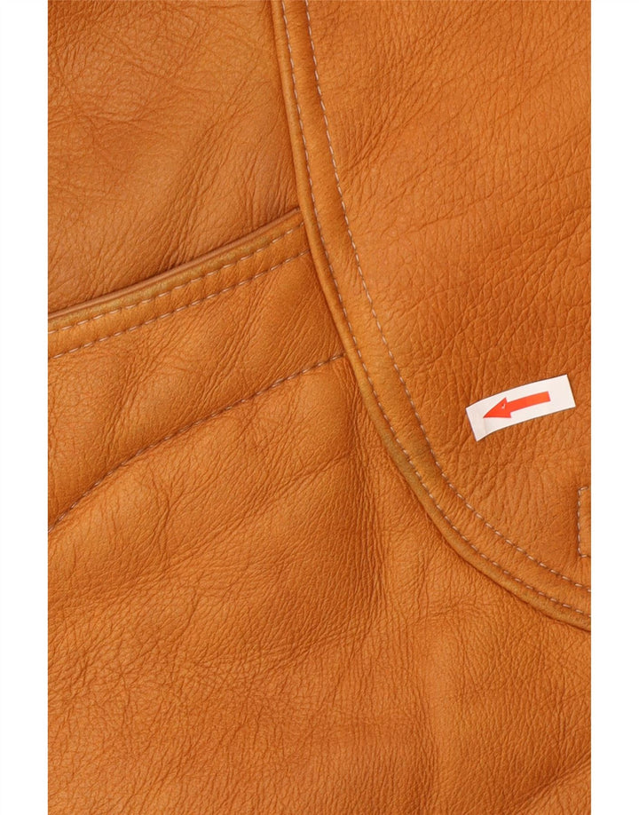 Vintage Damen Lammfelljacke UK 18 XL Braunes Lammfell