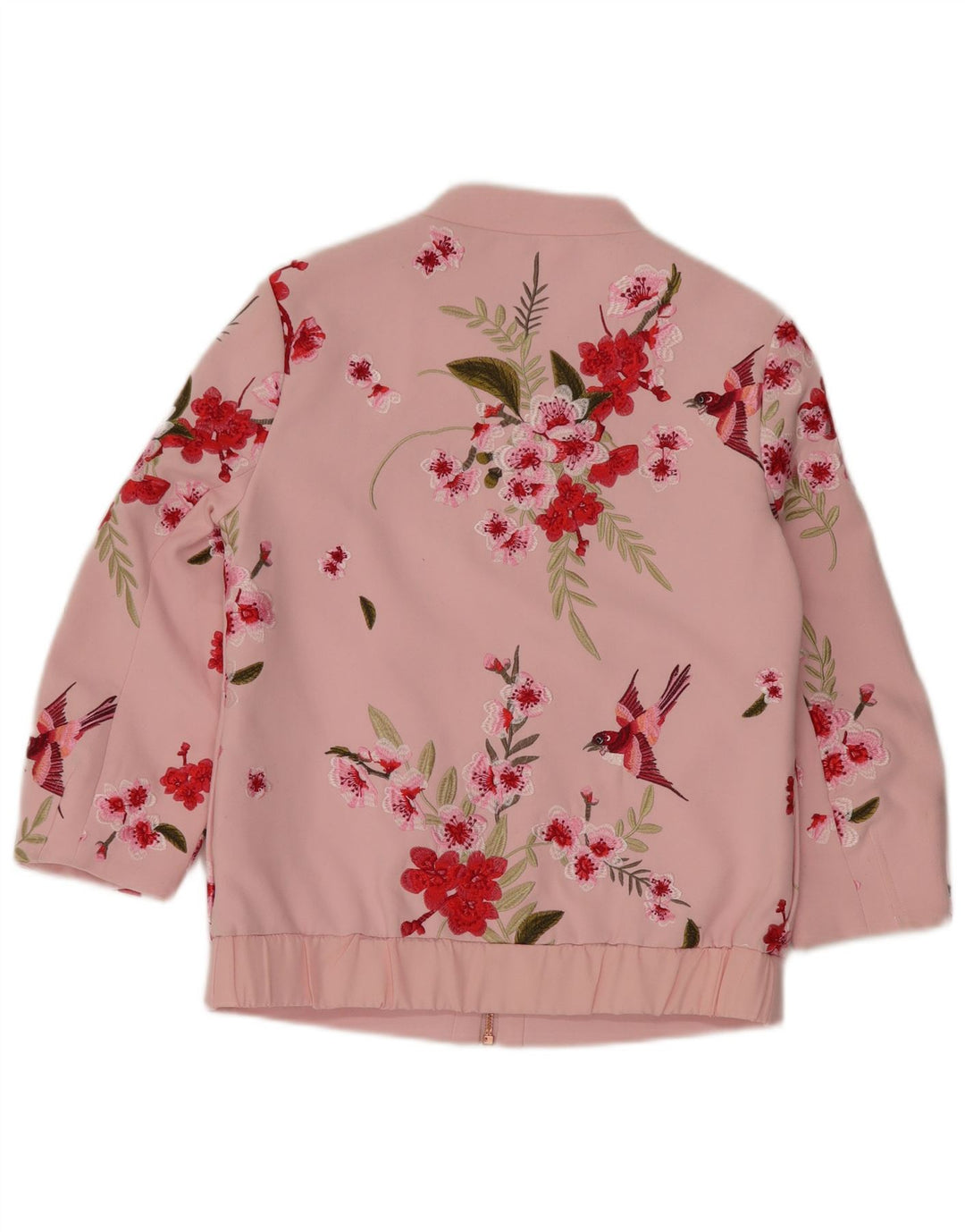 TED BAKER Damen-Cardigan mit lockerer Passform, Größe 1 XS, rosa Blumenmuster, Polyester