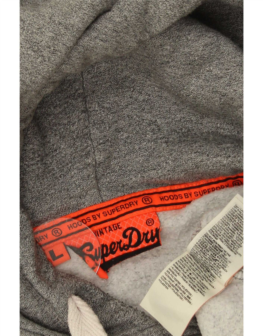 Superdry Herren-Kapuzenpullover mit Grafik, Größe L, Grau, Baumwolle