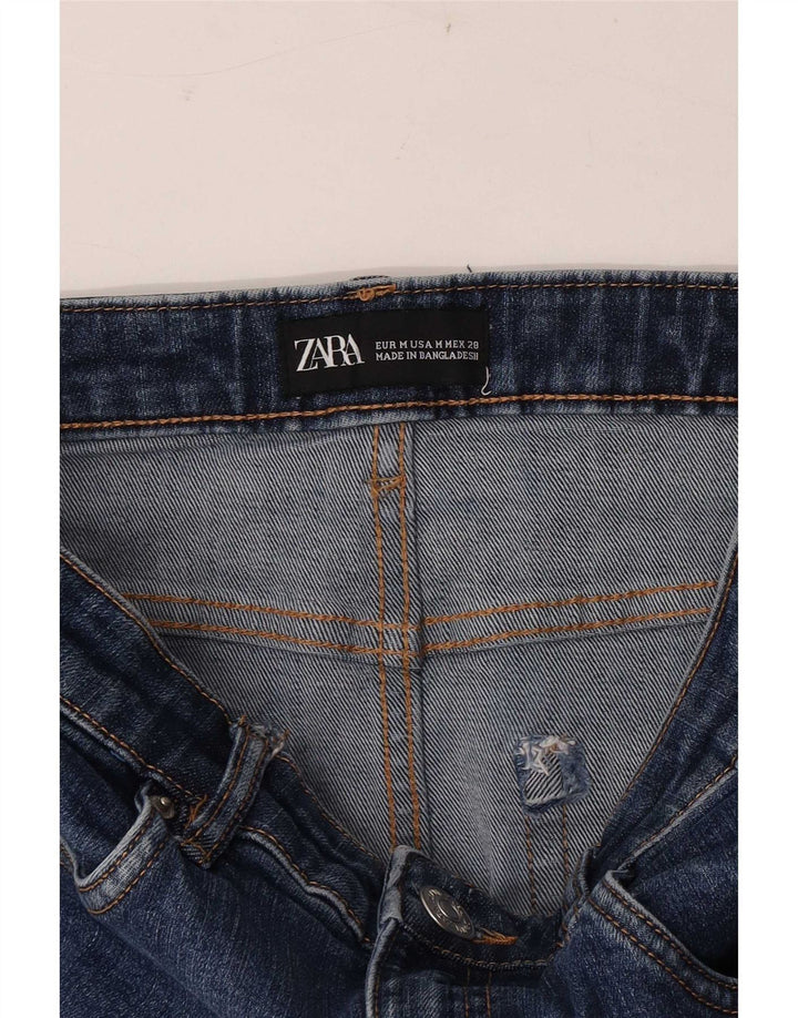 Zara Damen Mini-Jeansrock Medium W28 Blau