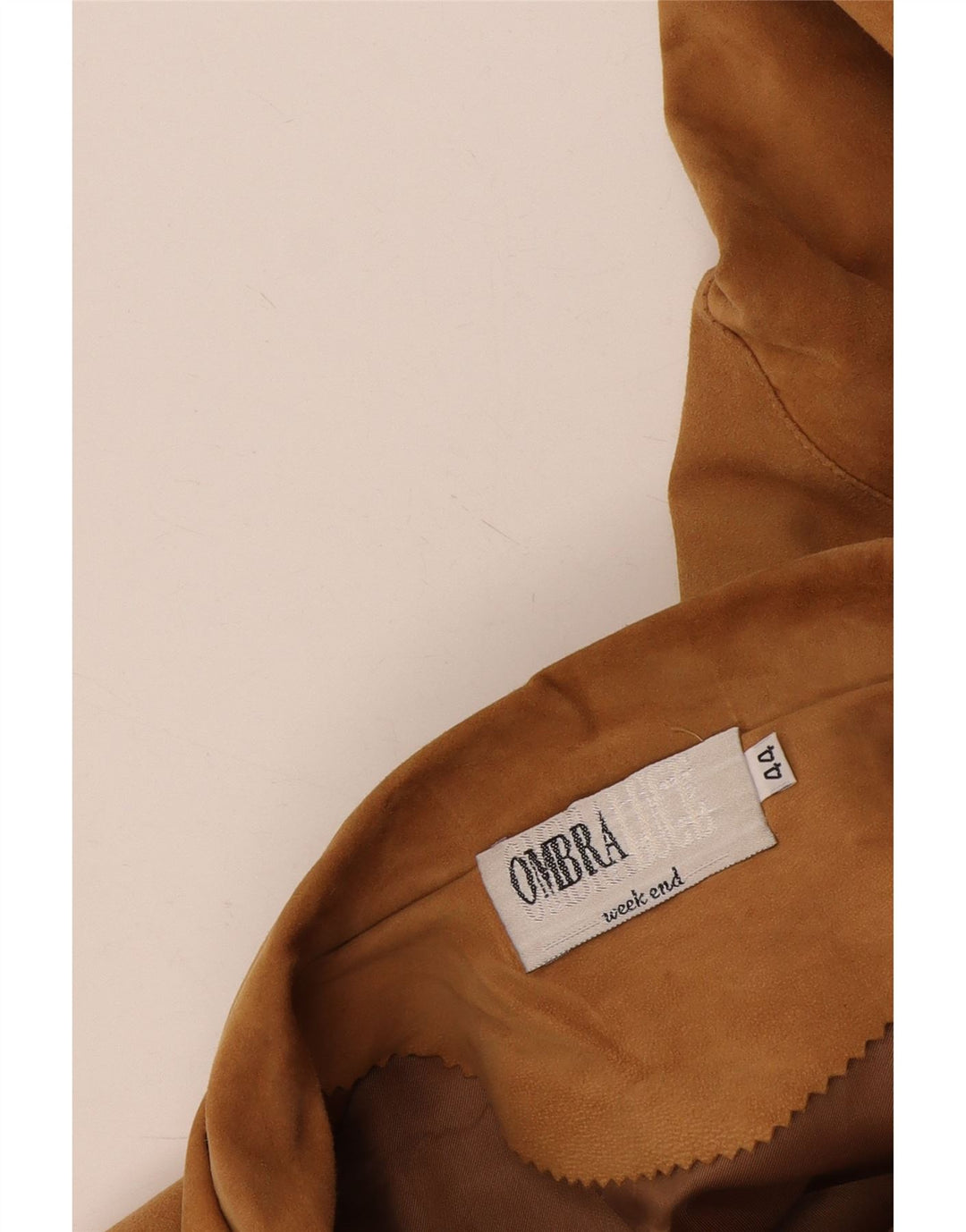 Ombraluce Damen Wildledermantel IT 44 Mittelbeige