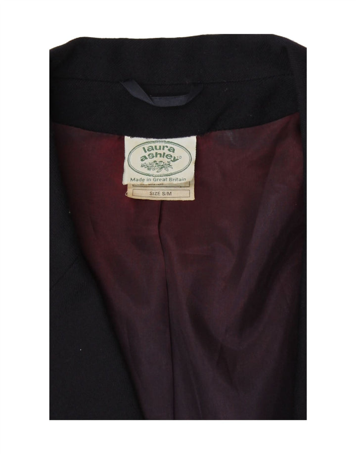 Laura Ashley Damen-Blazerjacke mit 2 Knöpfen, Größe S, Marineblau, Wolle, UK 10