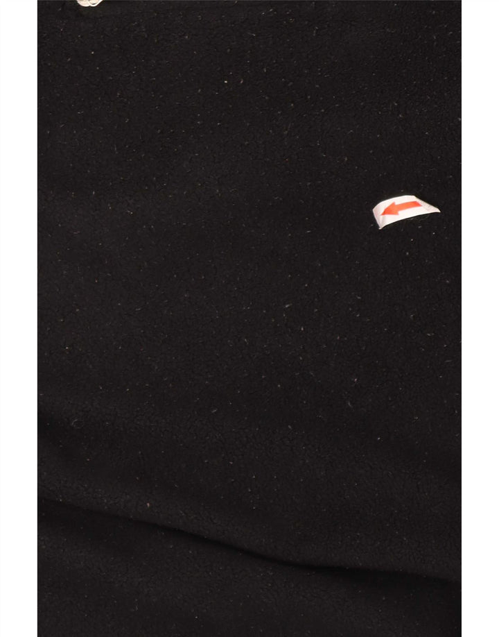 North Sails Herren-Fleecepullover mit Reißverschluss am Hals, XL, schwarzes Farbblock-Polyester