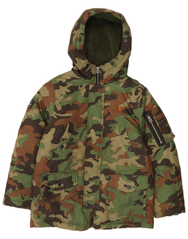 Polo Ralph Lauren Jungen-Windbreaker-Jacke, 7–8 Jahre, klein, grüne Tarnung