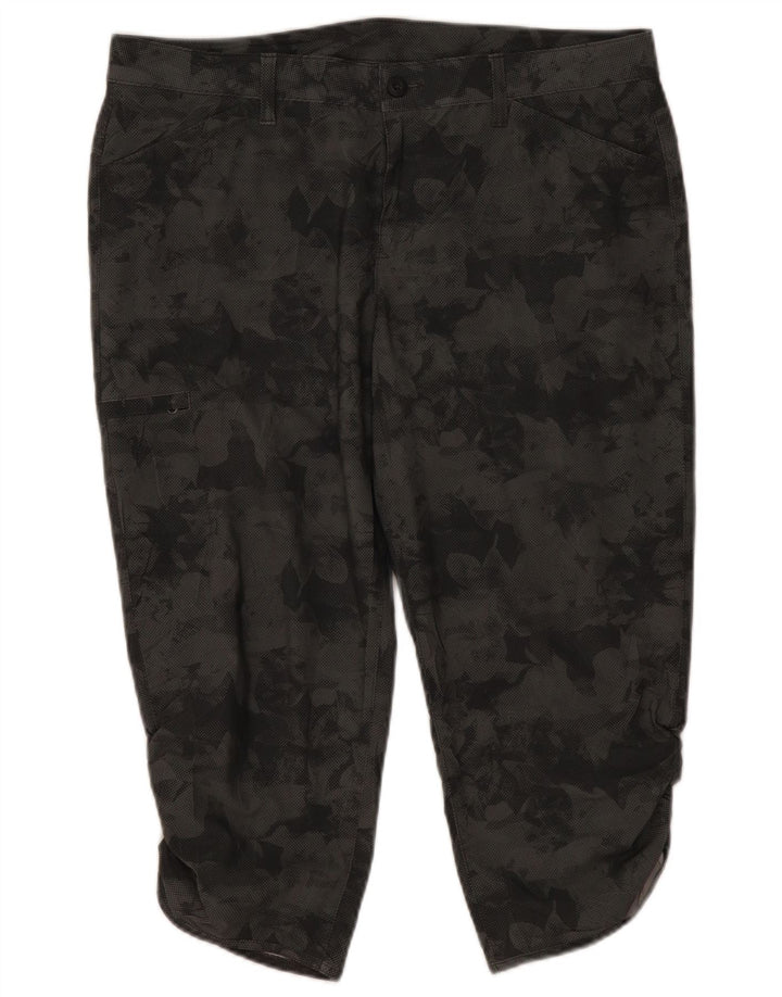 Eddie Bauer Damen Capri-Cargohose US 14 XL W38 L21 Graue Tarnung