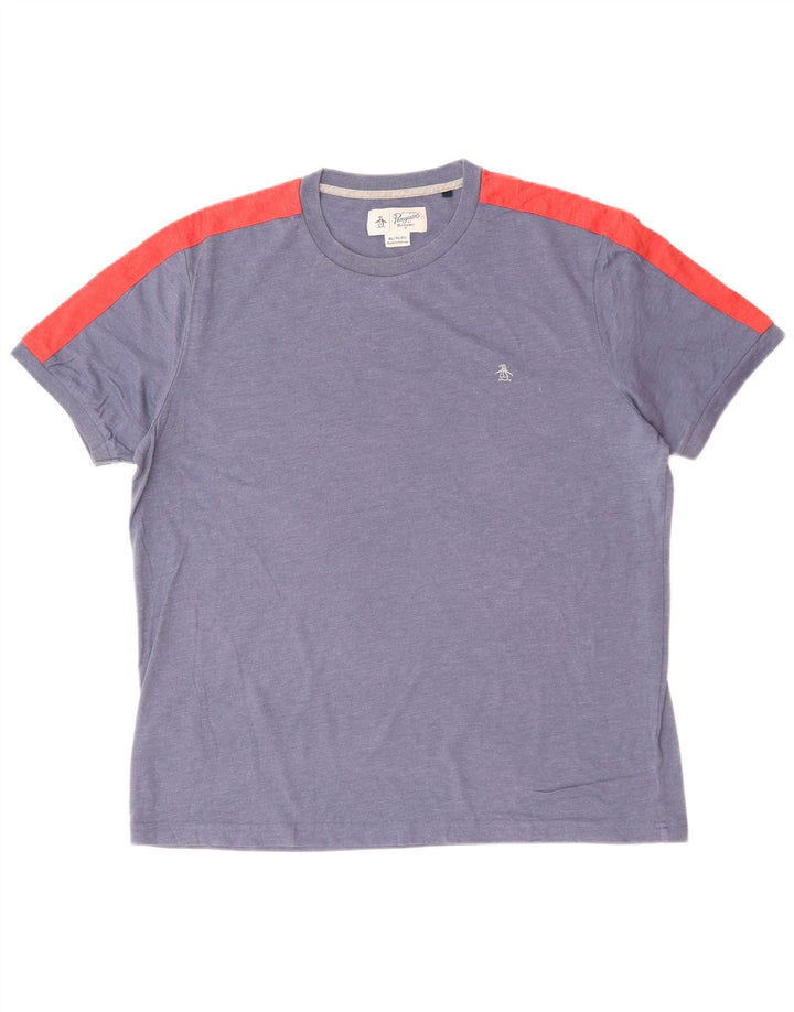 PINGUIN Herren T-Shirt Top XL Blau Colourblock