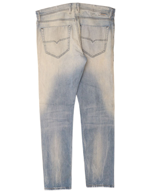 Diesel Mens Tepphar Carrot Slim Jeans W33 L30 Blue Cotton
