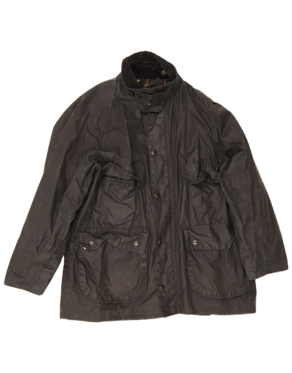 Barbour Herren Bedale Jacke aus gewachster Baumwolle, Größe 40, mittelschwarz