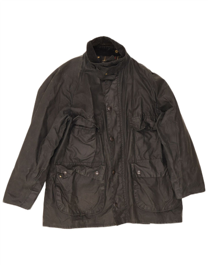 Barbour Herren Bedale Jacke aus gewachster Baumwolle, Größe 40, mittelschwarz