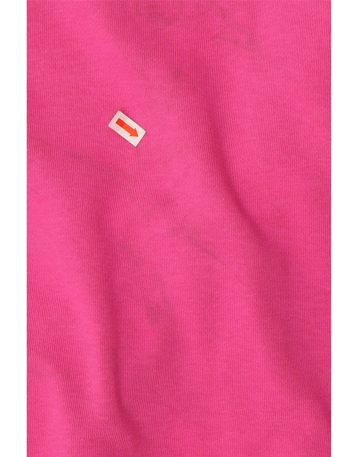 Nike Womens Graphic Oversized Sweatshirt Pullover UK 14 Mittelrosa Baumwolle