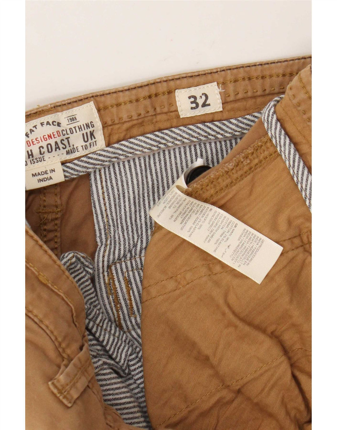 Fat Face Herren Cargoshorts W32 mittelbraune Baumwolle