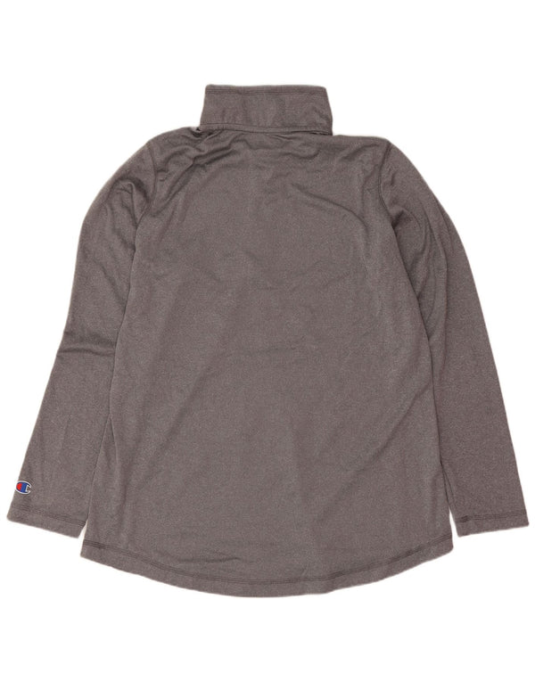 Champion Womens Graphic Top Langarm UK 14 Large Grau meliert Sport