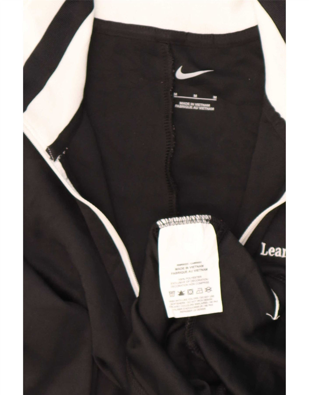 Nike Womens Graphic Zip Neck Pullover Trainingsanzug Top UK 12 Medium Schwarz
