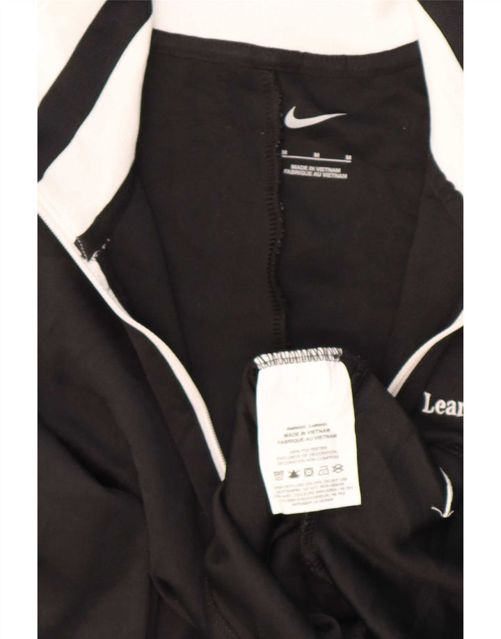 Nike Womens Graphic Zip Neck Pullover Trainingsanzug Top UK 12 Medium Schwarz